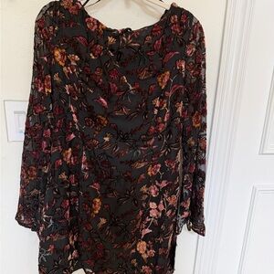Lulu’s Charismatic Influence Black Burnout Velvet Cowl Back Mini Dress